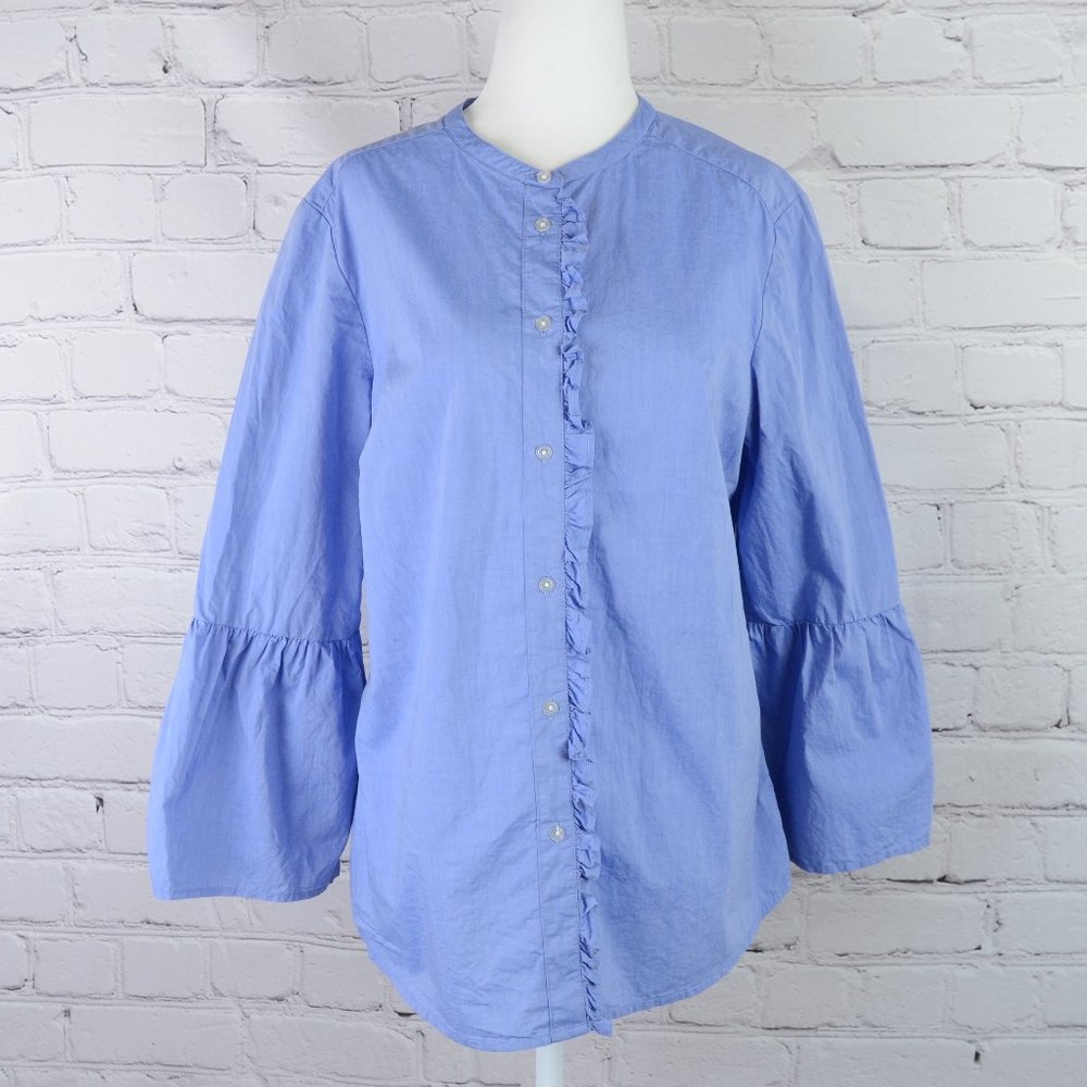 BODEN Ruffle Detail Button-up Blouse